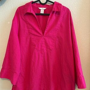 H&M Fuchsia V-Neck Tunic